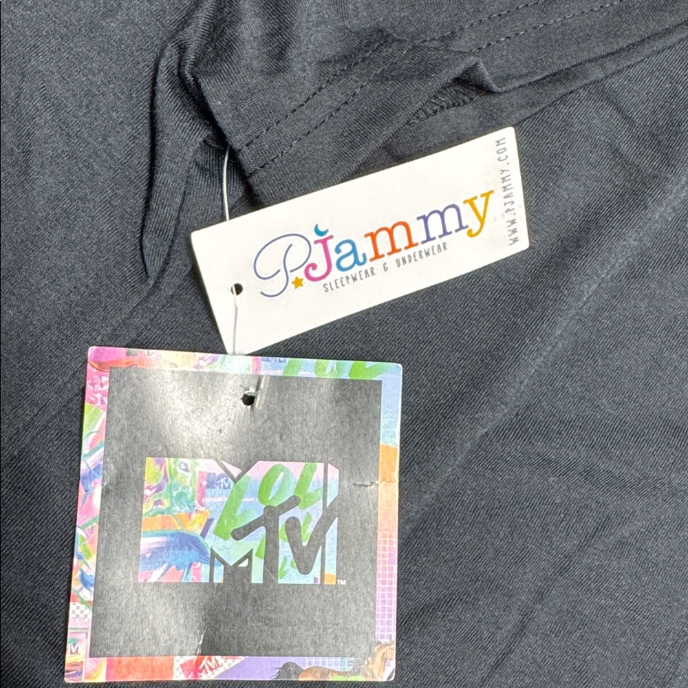 Intimo MTV Womens' Music Television Neon Cassette Tape Sleep Pajama Set Short - Picture 11 of 11